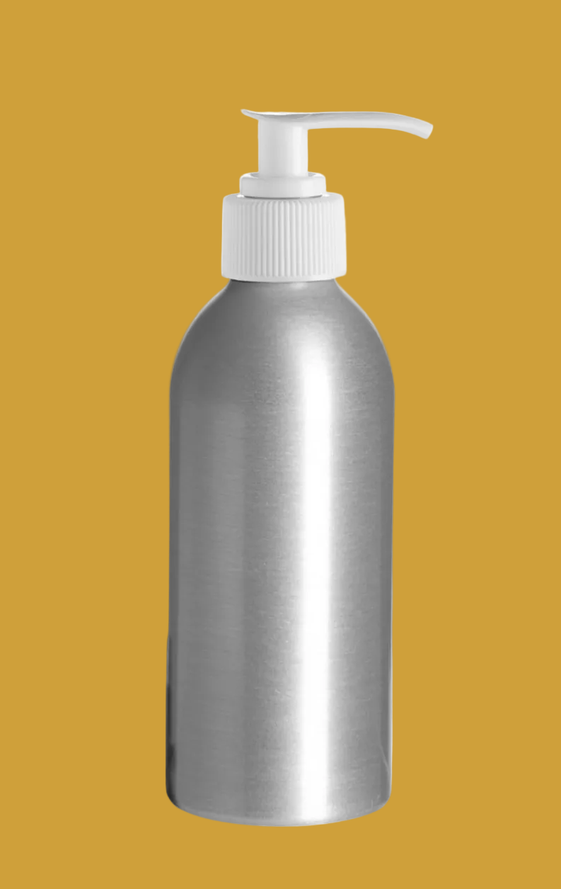 ALUMINUM BOTTLE WITH PUMP