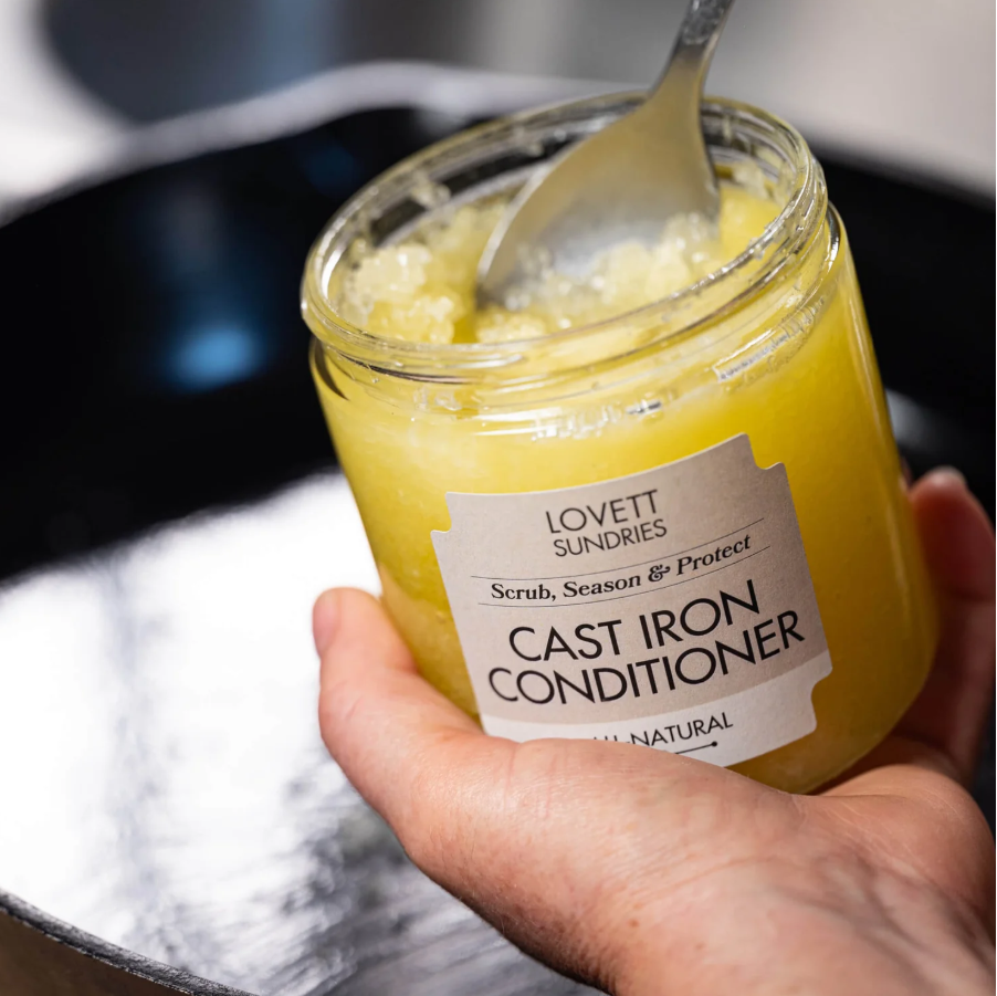 CAST IRON CONDITIONER SCRUB AND SEASONING