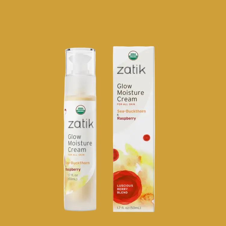 Zatik Glow Moisture Cream with packaging on a white background