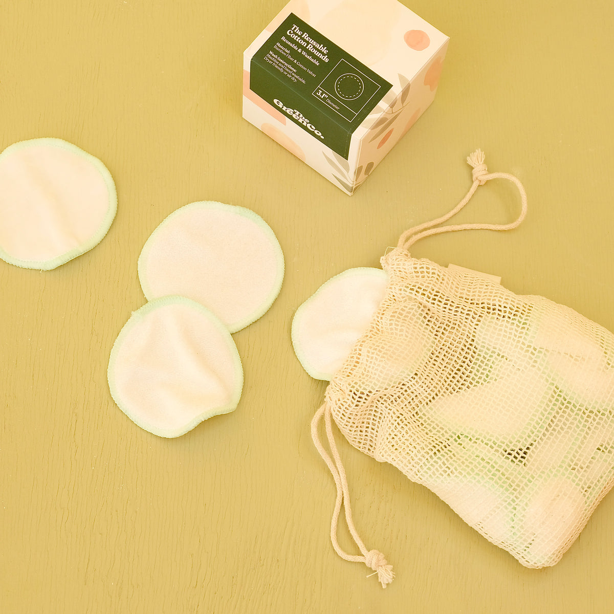 REUSEABLE COTTON PADS SET OF 16 Fill Up Buttercup