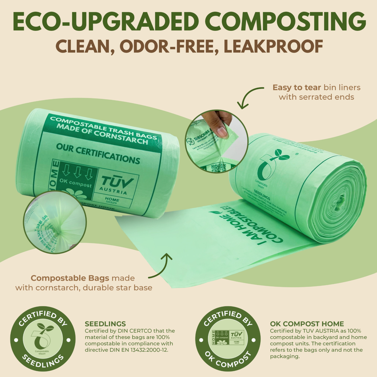 COMPOSTABLE BIN BAGS
