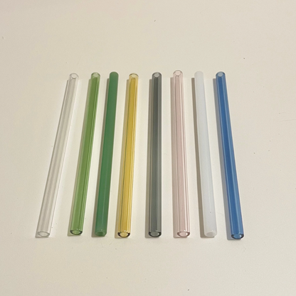 GLASS CLASSIC STRAW  - 6 INCHES