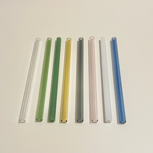 GLASS CLASSIC STRAW  - 6 INCHES