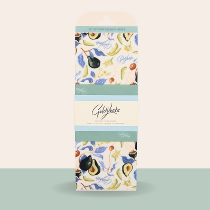 BEES WAX REUSABLE FOOD WRAPS