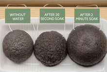 Load image into Gallery viewer, KONJAC CHARCOAL FACE SPONGE
