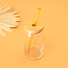 Load image into Gallery viewer, DRINKING GLASS WITH STRAW
